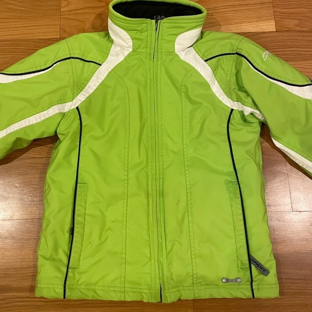 Spyder Kids Ski Coat in Bright Green